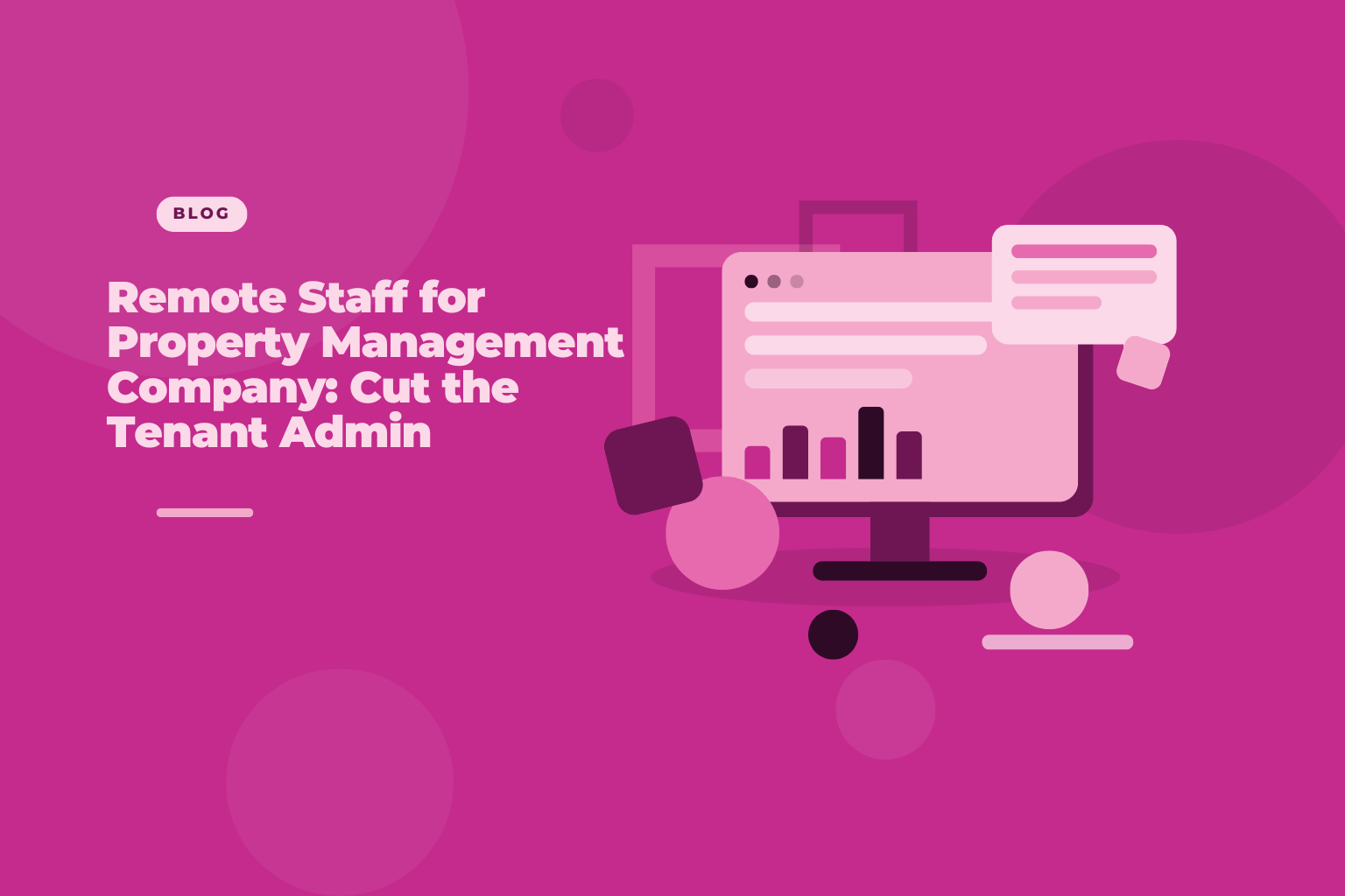 Remote staff handling property management tenant admin